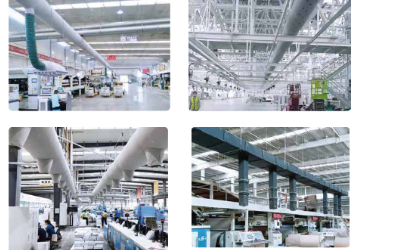 Large space cooling solution in an open-plan factory