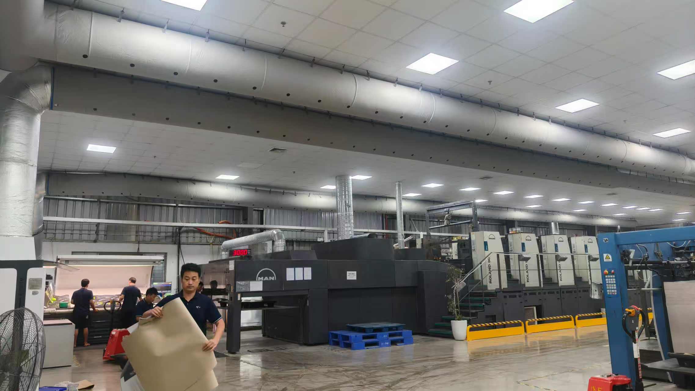 Yuzen units in a paper and print production plant